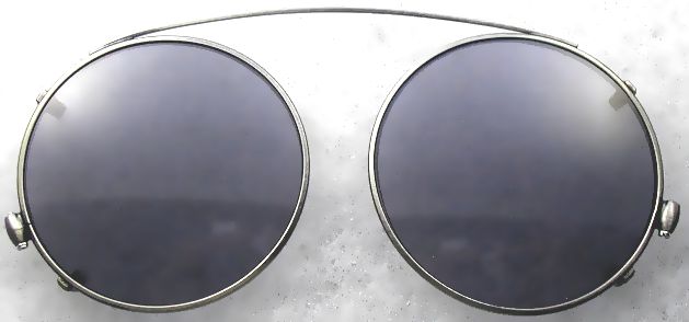 画像1: 丸メガネ用前掛サングラス「ジョン・レノン JL-901C」